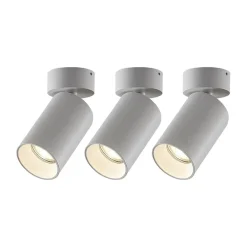 Gang|Loftlamper ^ Arcchio spotlight Brinja, sæt med 3, hvid, rund, Ø 6 cm, GU10