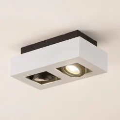 Arcchio Loftlamper|Spotlights > spotlight Vince, 25 cm, 2 lyskilder, hvid/sort, GU10