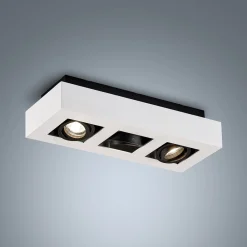 Arcchio Arbejdsrum/Kontor|Loftlamper > spotlight Vince, 36 cm, 3 lyskilder, hvid/sort, GU10
