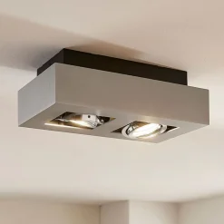 Arcchio Arbejdsrum/Kontor|Loftlamper > spotlight Vince, 25 cm, 2 lyskilder, sølv, GU10