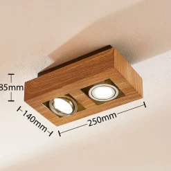Arcchio Arbejdsrum/Kontor|Spotlights > spotlight Vince, 25 cm, træfarvet, metal, GU10