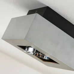 Loftlamper|Spotlights ^ Arcchio spotlight Vince, 14 x 14 cm, sølv, metal, GU10