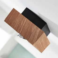 Arbejdsrum/Kontor|Spotlights ^ Arcchio spotlight Vince, 14 x 14 cm, træfarvet, metal, GU10