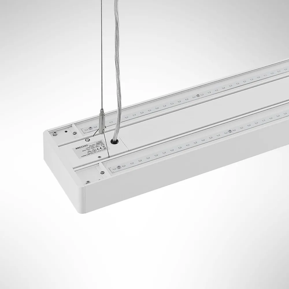 Arcchio Arbejdsrum/Kontor|Pendellamper > Susi LED-kontorhængelampe, hvid, 120 cm, 4.000K, DALI