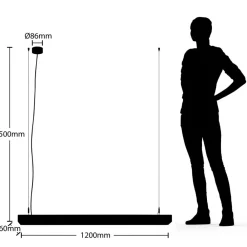 Arcchio Arbejdsrum/Kontor|Pendellamper > Susi LED-kontorhængelampe, hvid, 120 cm, 4.000K, DALI