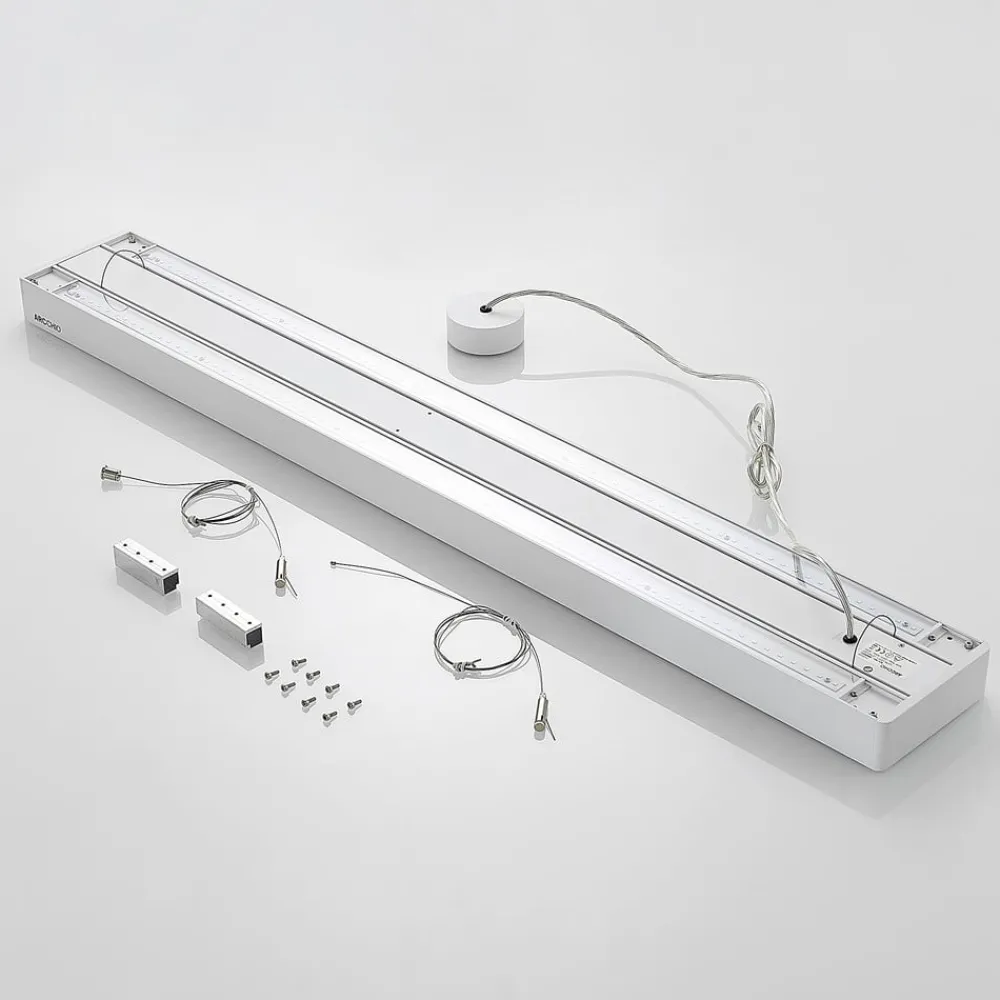 Arcchio Arbejdsrum/Kontor|Pendellamper > Susi LED-kontorhængelampe, hvid, 120 cm, 4.000K, DALI