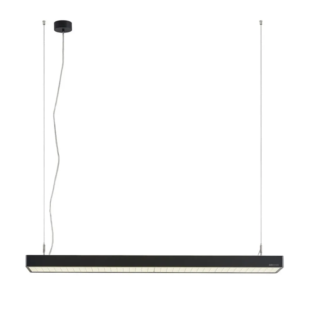 Arcchio Arbejdsrum/Kontor|Pendellamper > Susi LED-kontorhængelampe, sort, 120 cm, 4000K, DALI
