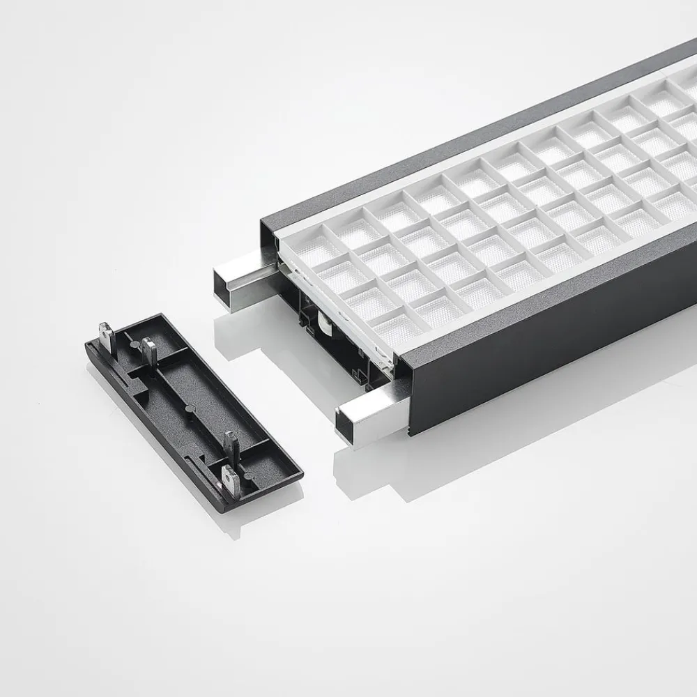 Arcchio Arbejdsrum/Kontor|Pendellamper > Susi LED-kontorhængelampe, sort, 120 cm, 4000K, DALI