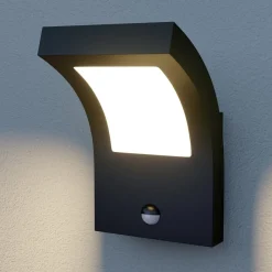 Arcchio Væglampe Med Sensor|Terrassebelysning > udendørs LED-væglampe Advik, antracit, IP54, sensor