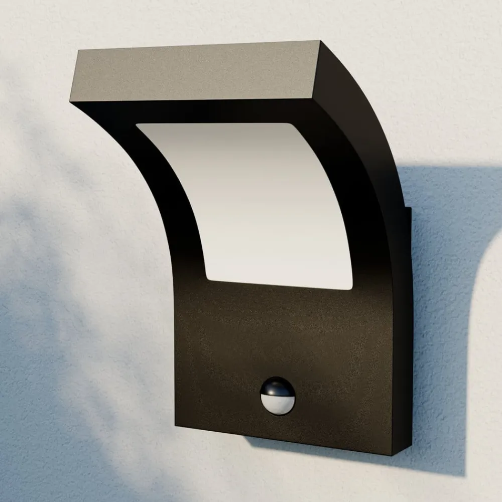 Arcchio Væglampe Med Sensor|Terrassebelysning > udendørs LED-væglampe Advik, antracit, IP54, sensor