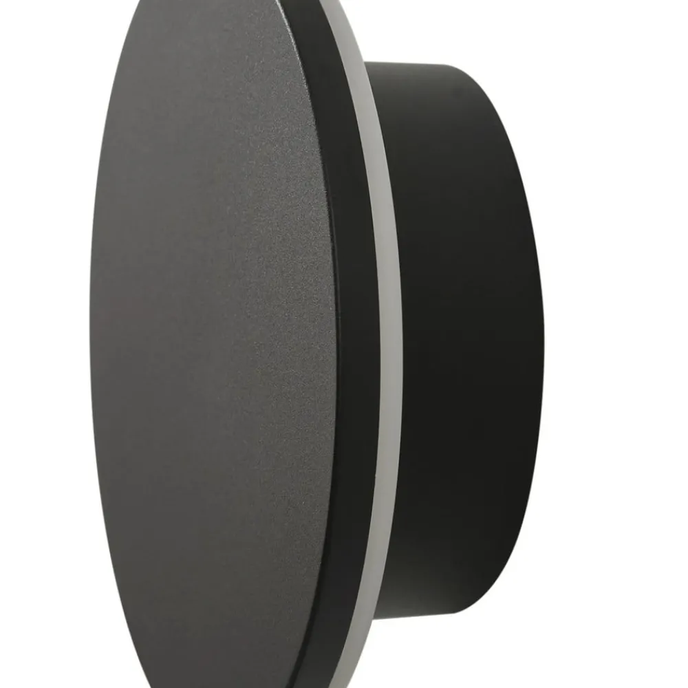 Arcchio Væglamper|Terrassebelysning > udendørs LED-væglampe Gravo, Ø 16 cm, sort, IP65