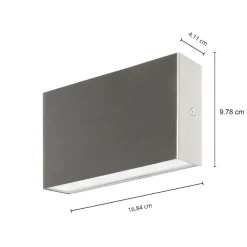 Arcchio Terrassebelysning|Væglamper > udendørs LED-væglampe Karline, 1060 lm, stål, IP65