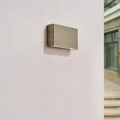 Terrassebelysning|Væglamper ^ Arcchio udendørs LED-væglampe Karline, 530 lm, stål, IP65