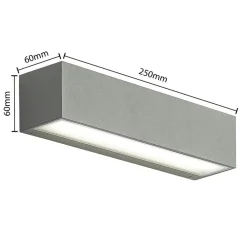 Arcchio Terrassebelysning > udendørs LED-væglampe Lengo, 25 cm, 1 lyskilde, grå, CCT