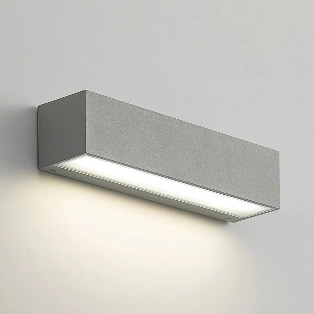 Arcchio Terrassebelysning > udendørs LED-væglampe Lengo, 25 cm, 1 lyskilde, grå, CCT