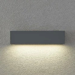 Arcchio Terrassebelysning > udendørs LED-væglampe Lengo, 25 cm, 1 lyskilde, grå, CCT