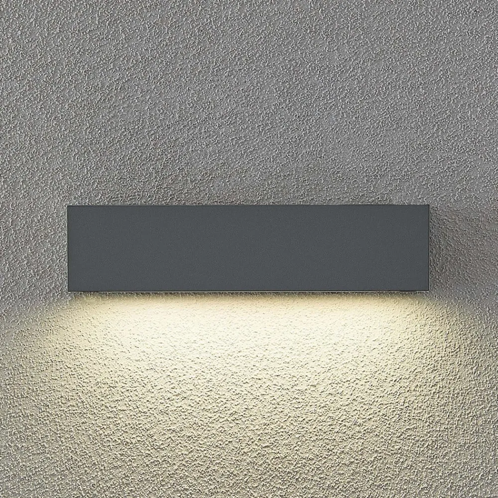 Arcchio Terrassebelysning > udendørs LED-væglampe Lengo, 25 cm, 1 lyskilde, grå, CCT