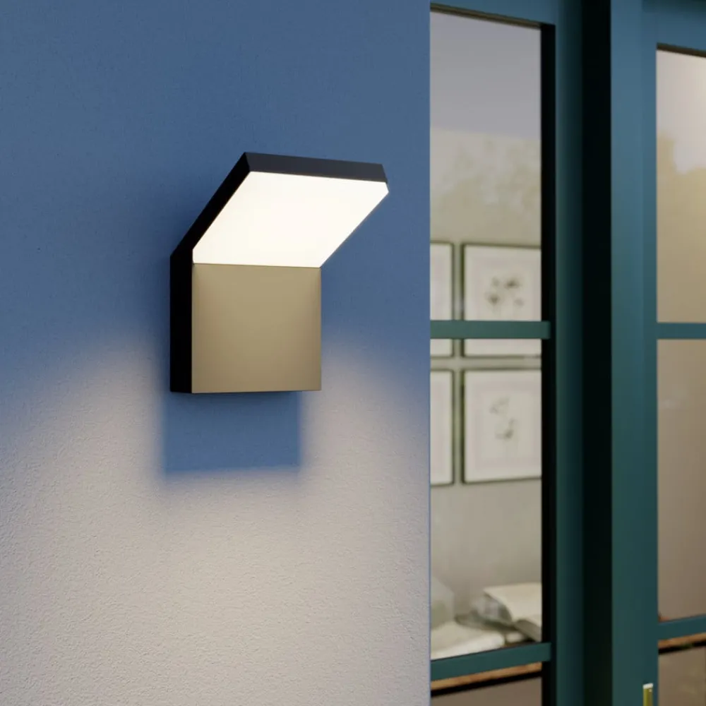 Arcchio Væglamper > udendørs LED-væglampe Yolena, antracit, aluminium, 21 cm