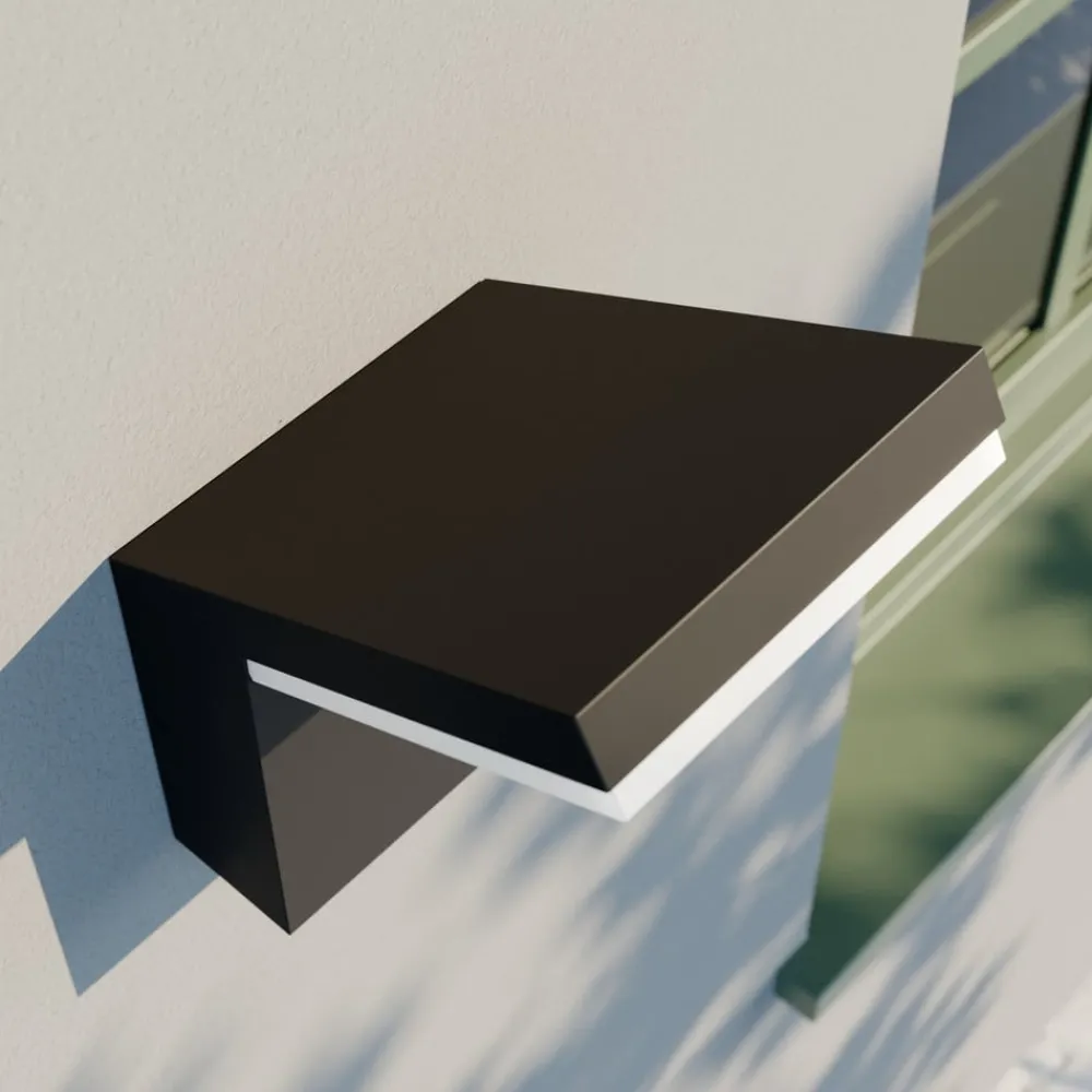 Arcchio Væglamper > udendørs LED-væglampe Yolena, antracit, aluminium, 21 cm