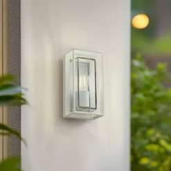 Arcchio Væglamper > udendørs væglampe Ismera, hvid, IP65, glas, E27