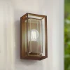 Terrassebelysning|Væglamper ^ Arcchio udendørs væglampe Ismera, rustfarvet, IP65, glas, E27