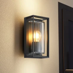 Arcchio Væglampe Med Sensor|Væglamper > udendørs væglampe Ismera, 25 cm, antracit, sensor