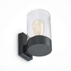 Arcchio Terrassebelysning|Væglamper > udendørs væglampe Liljana, sort, 21 cm, IP65, glas