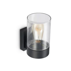 Arcchio Terrassebelysning|Væglamper > udendørs væglampe Liljana, sort, 21 cm, IP65, glas
