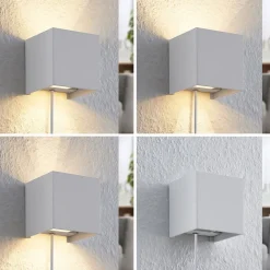 Arcchio Væglamper|Væglamper > væglampe Zuzana, kantet, hvid, stik, G9, 10 cm