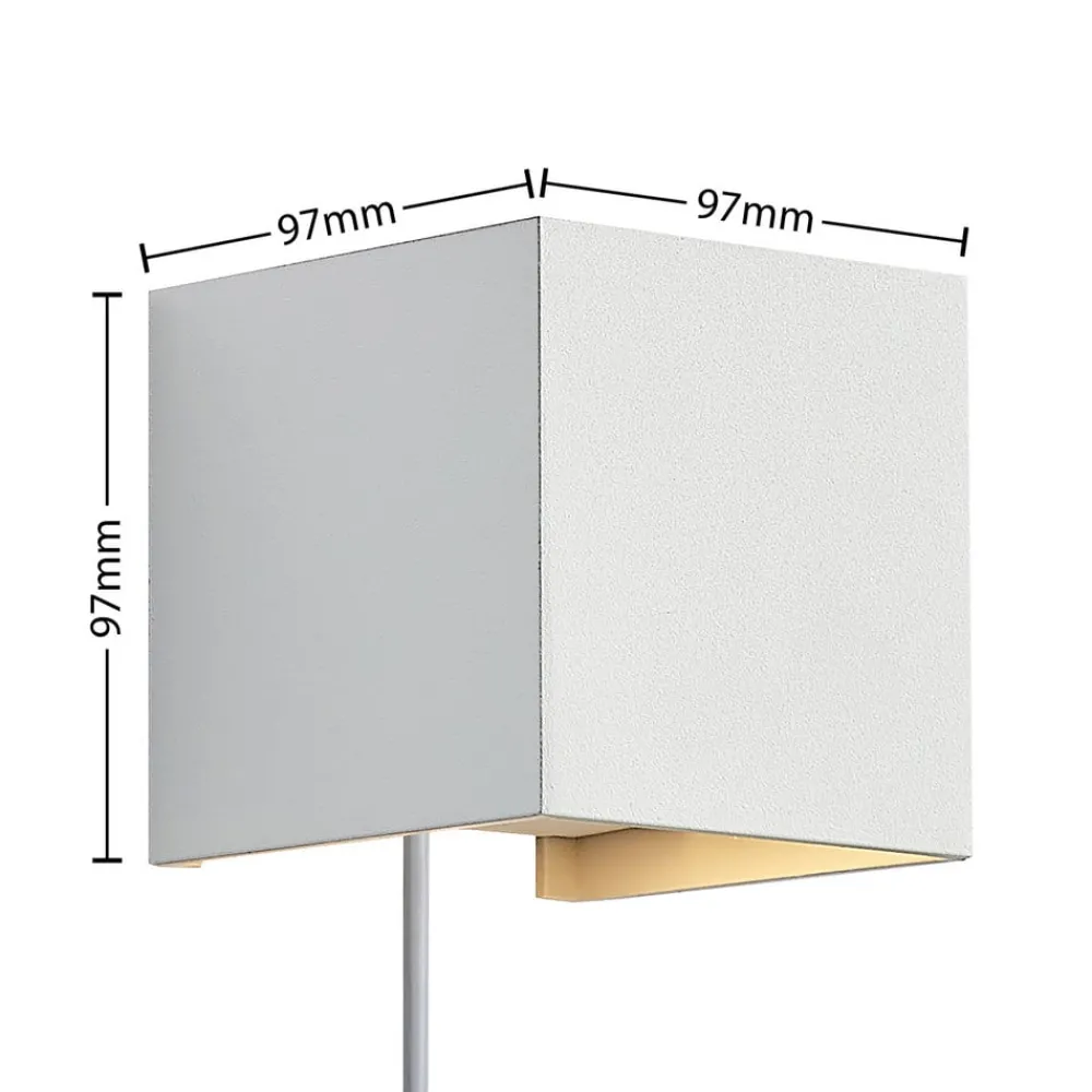 Arcchio Væglamper|Væglamper > væglampe Zuzana, kantet, hvid, stik, G9, 10 cm