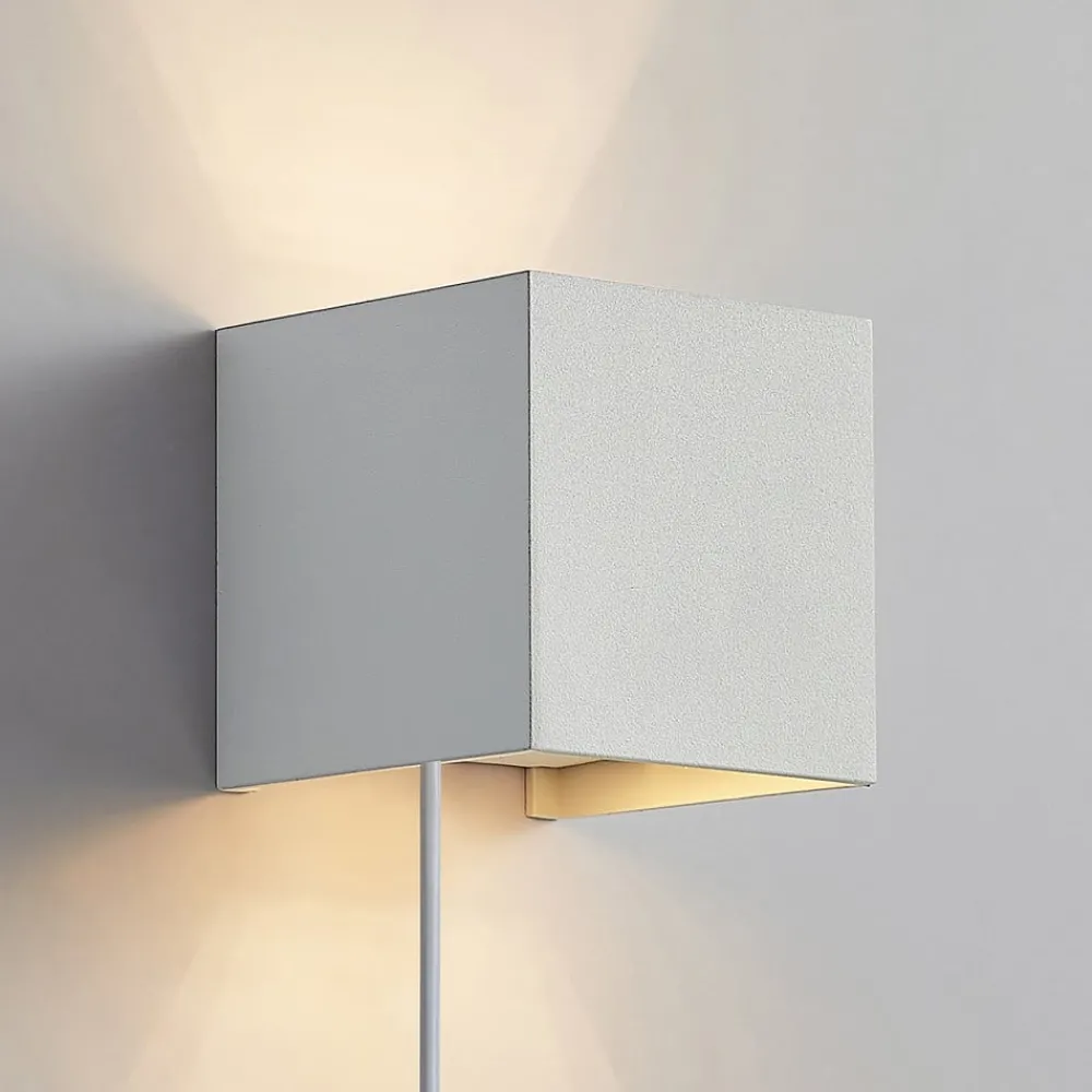 Arcchio Væglamper|Væglamper > væglampe Zuzana, kantet, hvid, stik, G9, 10 cm