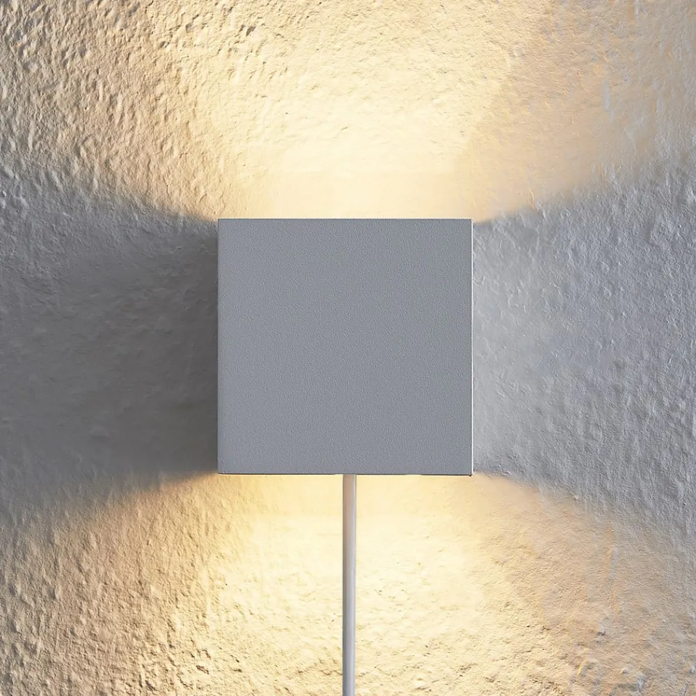 Arcchio Væglamper|Væglamper > væglampe Zuzana, kantet, hvid, stik, G9, 10 cm