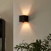 Arcchio Gang|Pendellamper > væglampe Zuzana, kantet, sort-guld, G9, 10 cm