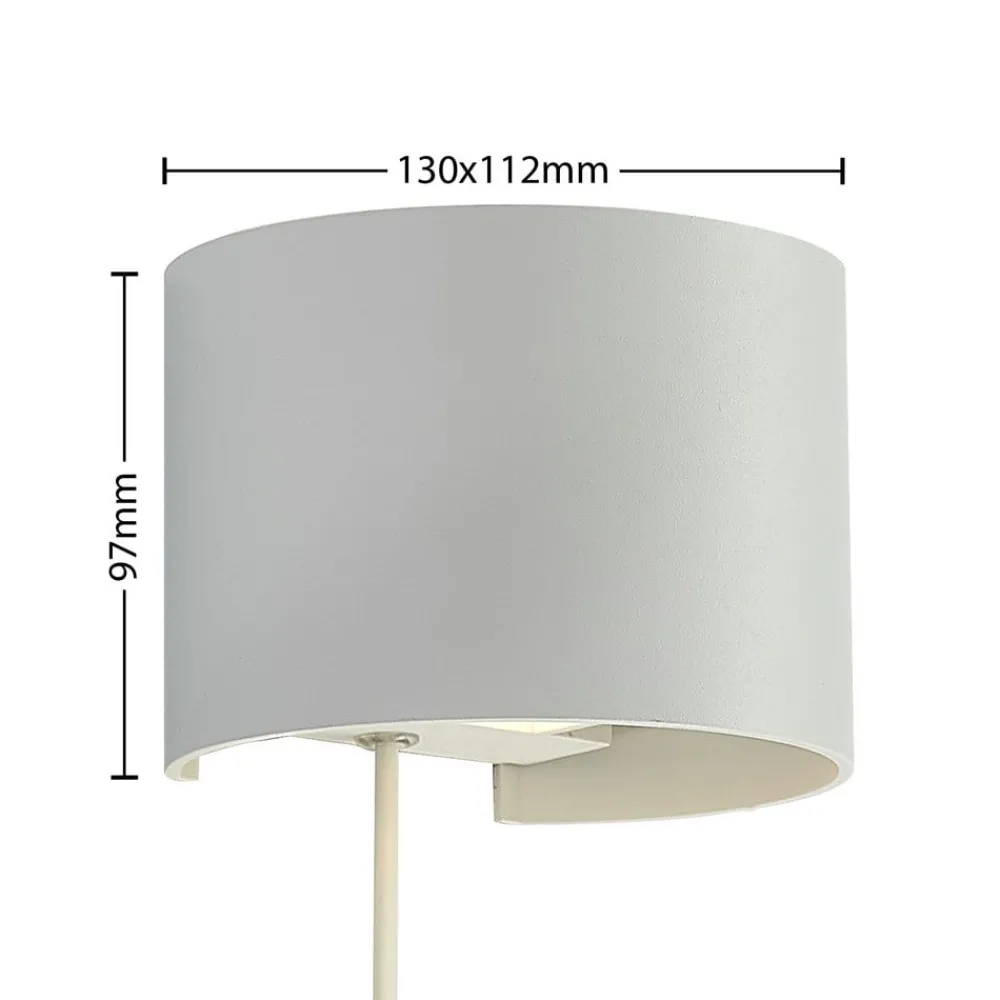 Arcchio Væglamper|Væglamper > væglampe Zuzana, rund, hvid, stik, G9, 13 cm