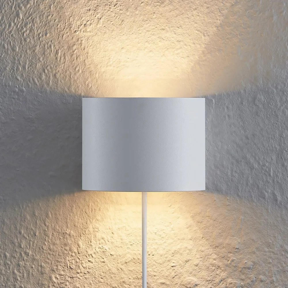 Arcchio Væglamper|Væglamper > væglampe Zuzana, rund, hvid, stik, G9, 13 cm