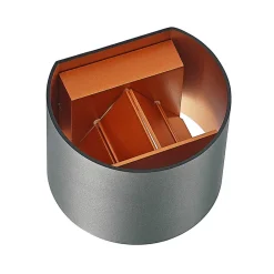 Væglamper|Væglamper ^ Arcchio væglampe Zuzana, rund, sort, stik, 13 cm