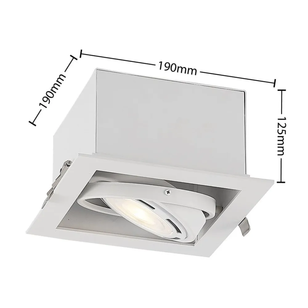 Arcchio Loftlamper|Indbygningsspots > Yasna indbygningslampe, enkelt lys, hvid