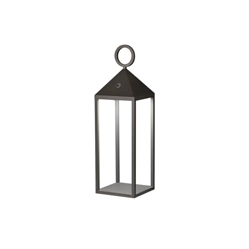 FARO BARCELONA Dekorationsbelysning > Argus LED-bordlampe, mørkegrå, aluminium/PMMA, højde 47 cm