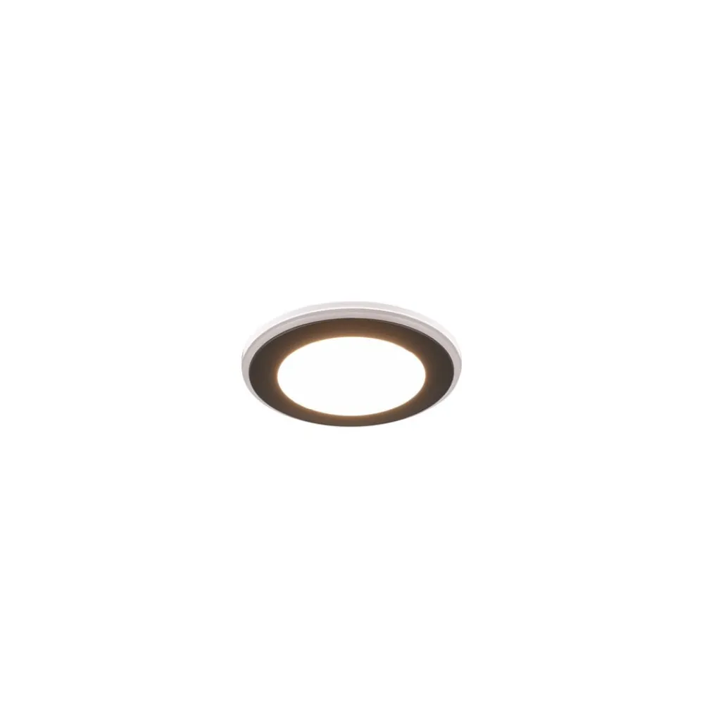 Trio Lighting Indbygningsspots > Argus LED-downlight RGBW fjernbet Ø8cm sort