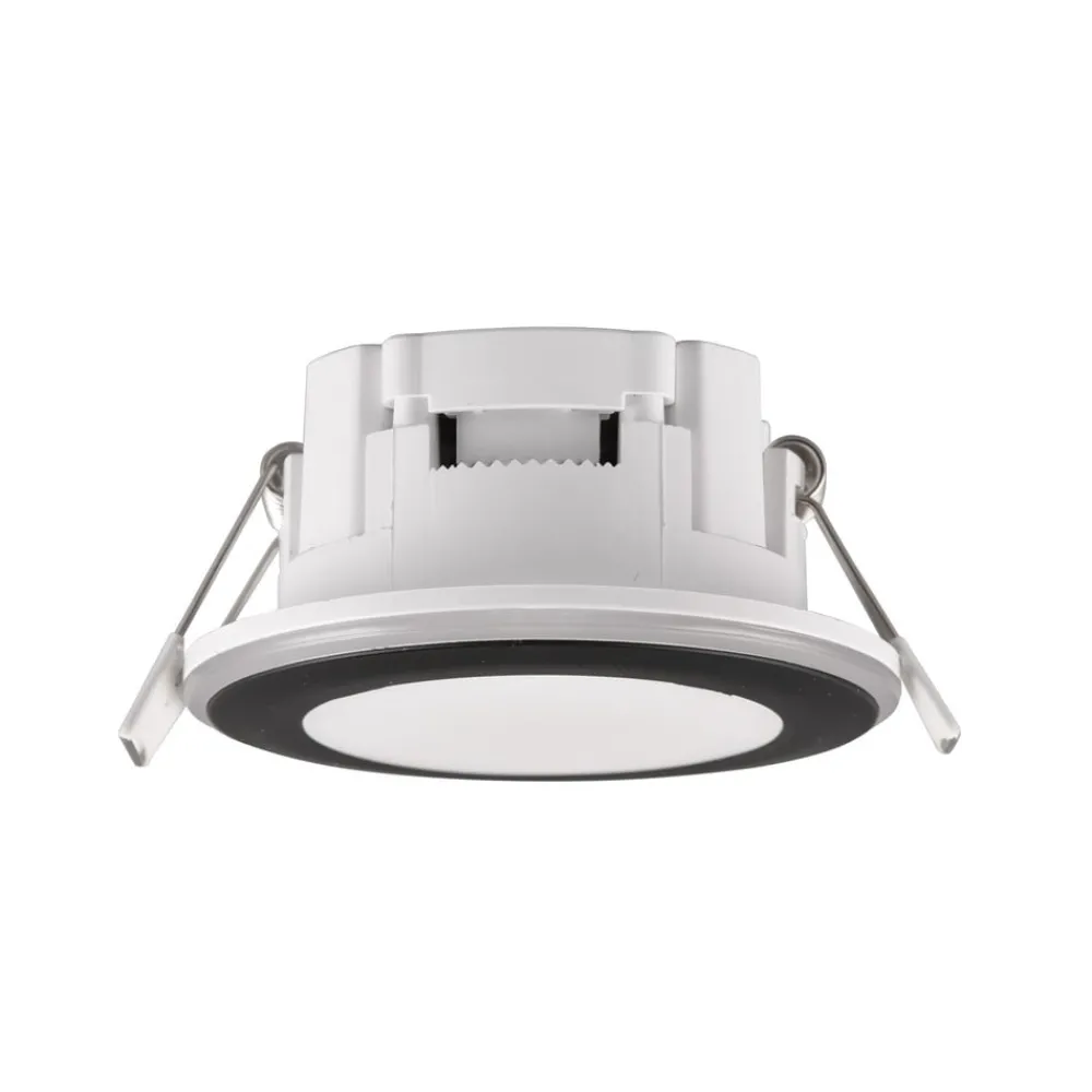 Trio Lighting Indbygningsspots > Argus LED-downlight RGBW fjernbet Ø8cm sort