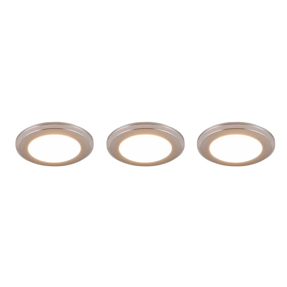 Trio Lighting Indbygningsspots > Argus LED-downlight RGBW fjernbet 3er krom