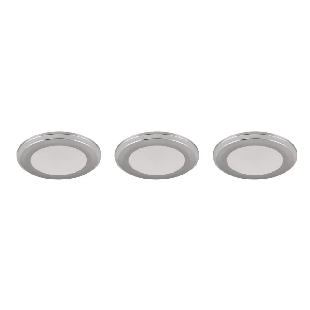 Trio Lighting Indbygningsspots > Argus LED-downlight RGBW fjernbet 3er krom