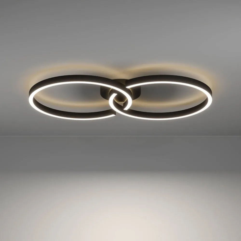 EGLO Loftlamper > Armandolo LED-loftlampe, sort, længde 67 cm, CCT, RGB