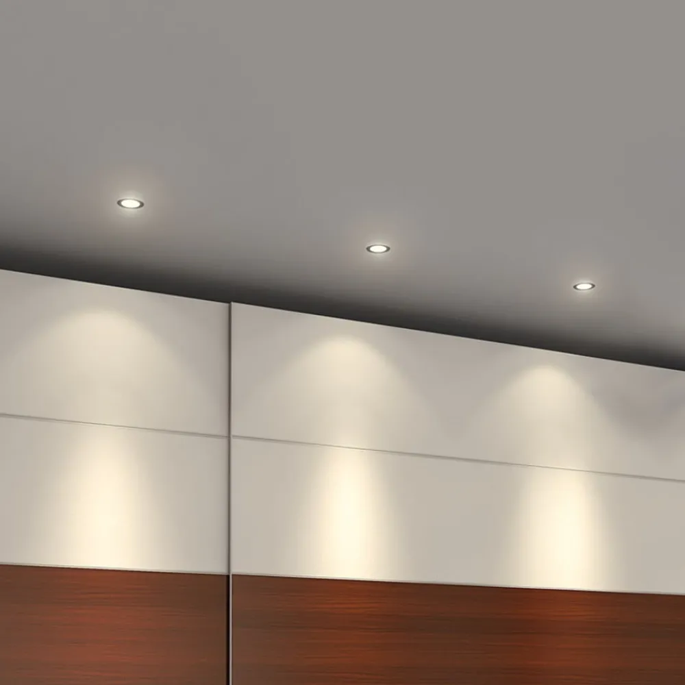 Hera Loftlamper|Indbygningsspots > Armatur-lampe FR 68-LED i sæt med 5 stk. varmhvid