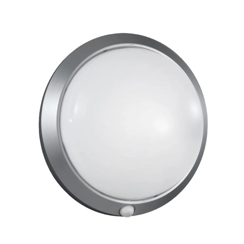 Fabas Luce Væglampe Med Sensor > Armilla udendørs væglampe, sølv, bevægelsessensor, Ø 30 cm
