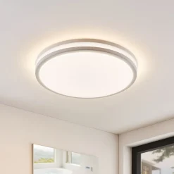 Lindby Gang|Loftlamper > Arnim LED-loftlampe, hvid, plast, Ø 49 cm, IP44