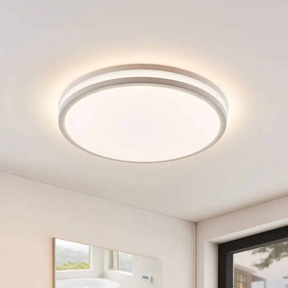 Lindby Gang|Loftlamper > Arnim LED-loftlampe, hvid, plast, Ø 49 cm, IP44
