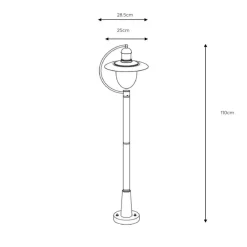Lucide Gadebelysning > Aruba vejlampe, rustbrun