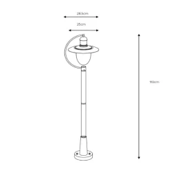 Gadebelysning ^ Lucide Aruba vejlampe, sort