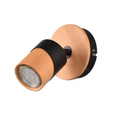 Trio Lighting Væglamper|Væglamper > Aruni vægspot af træ, 1 lyskilde, sort